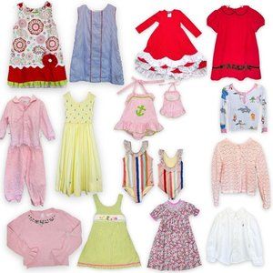 Girls Smocked Dress + Swimsuit + Boutique Bundle Lot of 14 - 4T / 4